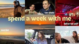 vlog: spend a week with me  life updates, deferring uni, car chats, sunrise walks 