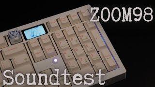 Meletrix Zoom98: Prototype Full Soundtest! With Akko Pro Switches and WS Switches