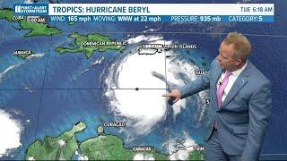 Hurricane Beryl devastates southeast Caribbean, moving to Jamaica; Here's the latest path