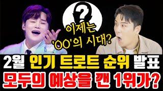 트로트 가수 "트롯챔피언 2월 인기순위 발표!" 모두의 예상을 깬 1위가?