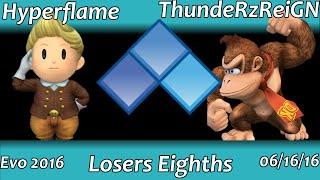 PM At Evo 2016: ThundeRzReiGN (DK) vs Hyperflame (Lucas) Losers Eighths