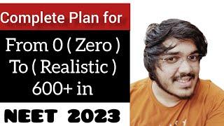 Realistic Plan For 600+ in NEET 2023 | For Those Starting Preparation Right Now