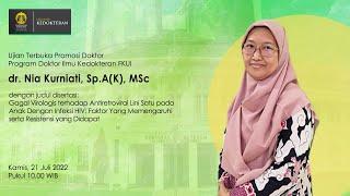 [Ujian Promosi Doktor] dr. Nia Kurniati, Sp.A(K), MSc | Program Doktor Ilmu Kedokteran FKUI