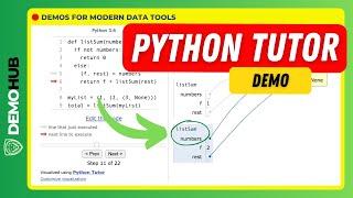 Python Tutor Demo // Learn Python, JavaScript, C, C++, & Java by Visualizing Code | www.demohub.dev