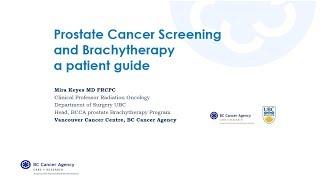 Prostate Cancer Screening and Brachytherapy a patient guide