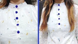 Kurti coller cutting and stitching||easy matching || my fashion art