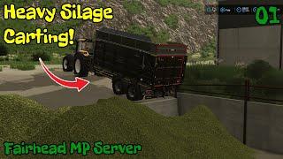Filling The Pit And Wrapping Bales For Silage! - Fairhead MP Server - Ep 1