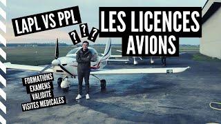 Les licences pour l'avion