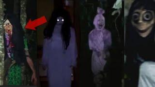 7 PENAMPAKAN SERAM POCONG YANG MENGEJAR SOSOK LIDAH PANJANG | PENAMPAKAN HANTU TERSERAM DAN TERJELAS