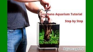 Easy Nano Aquarium Aquascape Tutorial Step by Step | Aquascape TV