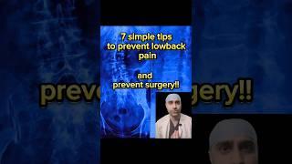 7 simple tips to avoid spine surgery! #prevention #lifestyle  #shorts #spine #awareness #selfcare