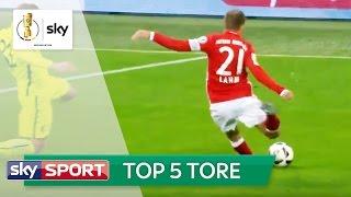 Top 5 Tore: Lahm filigran und Risse aus der Distanz | DFB-Pokal 2016/17 - 2. Runde