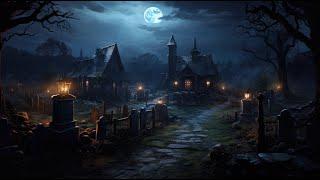 Old Haunted Colonial Village  with Halloween Ambience in 4K 