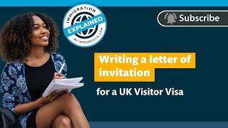 How to write an invitation letter for a UK Visitor Visa.