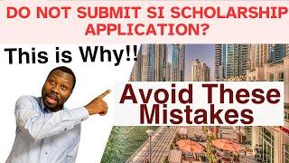 Do This Before Submitting SI Scholarship Application| Video Interview| Study in Sweden|