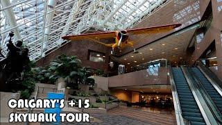 Walk Through Downtown Calgary +15 Skywalk Bow Valley Square To Suncor Energy Centre