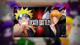 Mob Talker Reacts To Naruto Vs Ichigo | DEATH BATTLE! (Gacha Club)