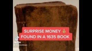 Surprise $$$$ Money found in a 1635 Book  #rarebooks   #booktube