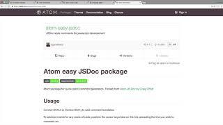 Atom Editor Tutorial - Easy JSDoc [22/32]