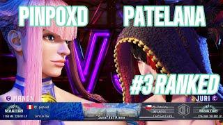 SF6 Pinpoxd (Manon) Vs Patelana (#3 Ranked Juri) - Street Fighter 6 Pro Sets Gameplay