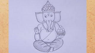 Lord ganesh drawing easy || How to draw lord Ganesha