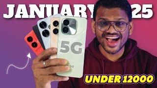 TOP 5 Best 5G Phones Under 12000 in JANUARY 2025 l Best SmartPhones Under 12000