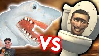 SHARK PUPPET VS SKIBIDI TOILET!