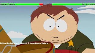 Butters Stotch vs. Eric Cartman with healthbars