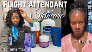 MY 36,000 ft FLIGHT ATTENDANT SKINCARE ROUTINE (Nighttime) ️‍️