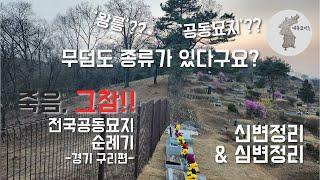 #동구릉(東九陵)과 구리시립묘지 - 왕릉과 동거하는 백성들의 공동묘지,  무덤의 종류 - 능(陵),원(園),총(塚),분(墳),묘(墓) 구별