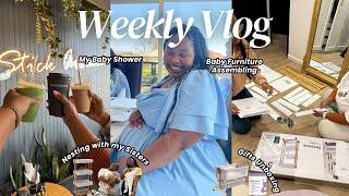 Weekly Vlog | My Baby Shower, Nursery Furniture Assembling, Gifts Unboxing & Nesting with my Sisters
