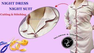 night dress cutting and stitching/night suit cutting and stitching