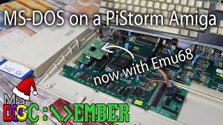 MS-DOS on a PiStorm Amiga 500 running Emu68 #DOScember2021