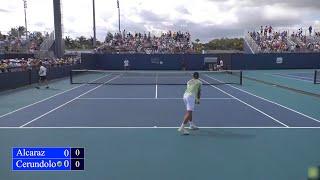 Carlos Alcaraz vs Francisco Cerundolo | Practice Match With Score Miami 2024