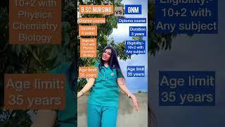 BSc nursing vs GNM || Duration, Eligibility, Fees, Salary in 15sec || bong nurse #gnm #salary #fees