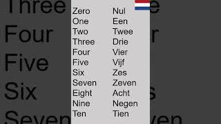 How to count to 10 in Dutch