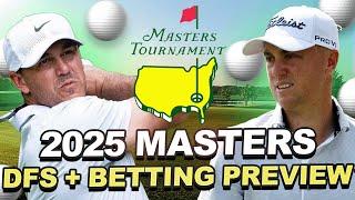 2025 Masters DFS + Betting Preview : Key Stats, Draftkings Core, Value Plays, 5/10 Bets + Outrights