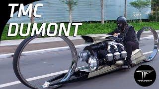 MOTO COM MOTOR DE AVIÃO - TMC Dumont na rua