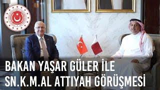 Bakan Güler, Katar Başbakan Yardımcısı ve Savunma Bakanı K. Muhammed Al Attiyah ile Bir Araya Geldi