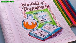 IDEAS para dibujar caratulas de CIENCIA Y TECNOLOGIA facil