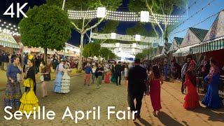 Feria de Sevilla Walk (Day and night)- 4K Seville's Fair Virtual Walking Tour  2022