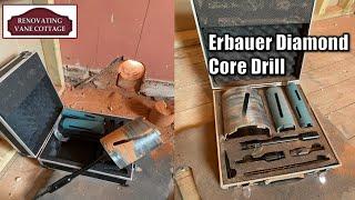 Erbauer Diamond Core Cutter Kit, Core Drilling holes for a wall fan & toilet soil / waste pipe #37