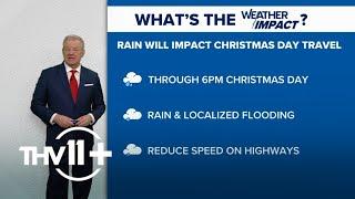 What will weather in Arkansas be like on Christmas day?