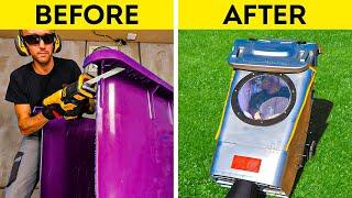 Turn Trash Into Treasure! Clever Ways to Recycle Old Trash Cans And Washing Machine