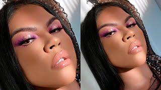 PURPLE GLOSSY HALO EYESHADOW TUTORIAL| MADDIE ZIEGLERS IMAGINATION PALETTE | MAKEUPBYGRISELDA