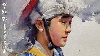 배경색 참고용Water color painting/Nongak/인물수채화