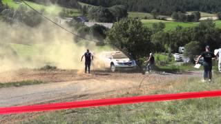 Rallye Terre de Lozère 2014 - Crash Matthieu Margaillan Skoda Fabia S2000