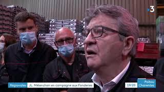 Jean-Luc Mélenchon et Clémence Guetté soutiennent les salariés aux Fonderie du Poitou à Ingrandes