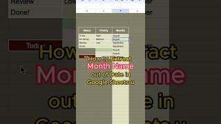 How to quick extract Month Name from Date in Google Sheets! #googlespreadsheet #howtotutorial #month