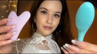 ASMR Spa care for your face. СПА ДЛЯ ЛИЦА звуки рта, таппинг Personal attention TAPPING Mouth sounds